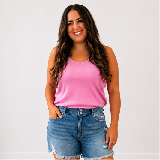 KanCan Vintage Vibes High-Rise Mom Shorts Also Available in Plus Sizes - SV Boutique & Co.
