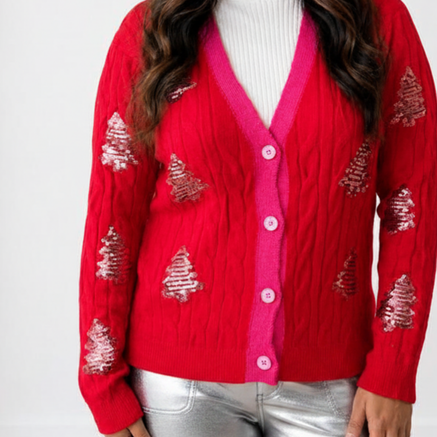 Oh Christmas Tree Sequin Cardigan