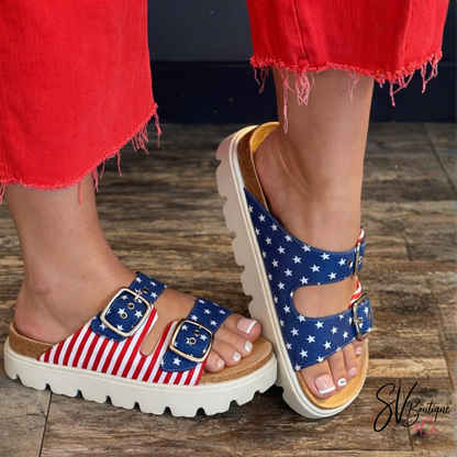 Rumor Has It Americana Sandal by Corkys - SV Boutique & Co.