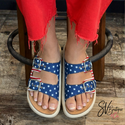 Rumor Has It Americana Sandal by Corkys - SV Boutique & Co.