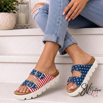 Rumor Has It Americana Sandal by Corkys - SV Boutique & Co.
