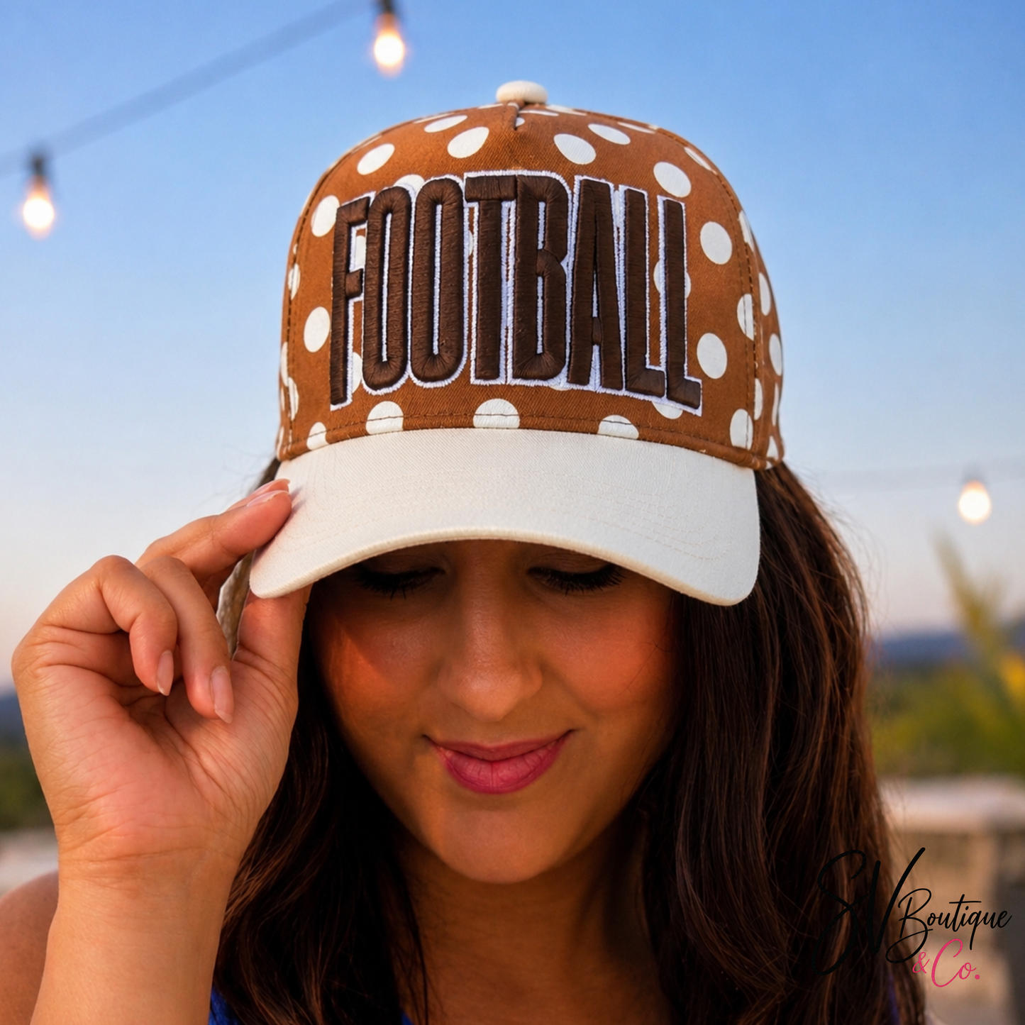 Football Polka Dot Trucker Cap - SV Boutique & Co.