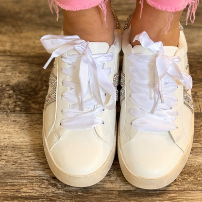Corkys No Chaser White with Rhinestone Sneaker - SV Boutique & Co.