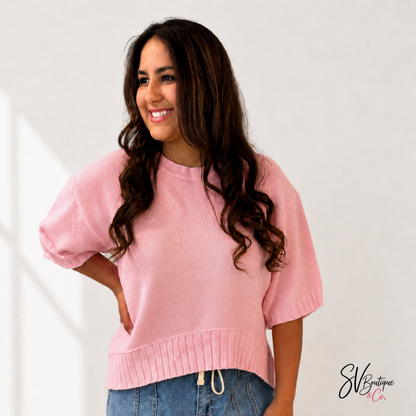 Pink About It Knit Top - SV Boutique & Co.