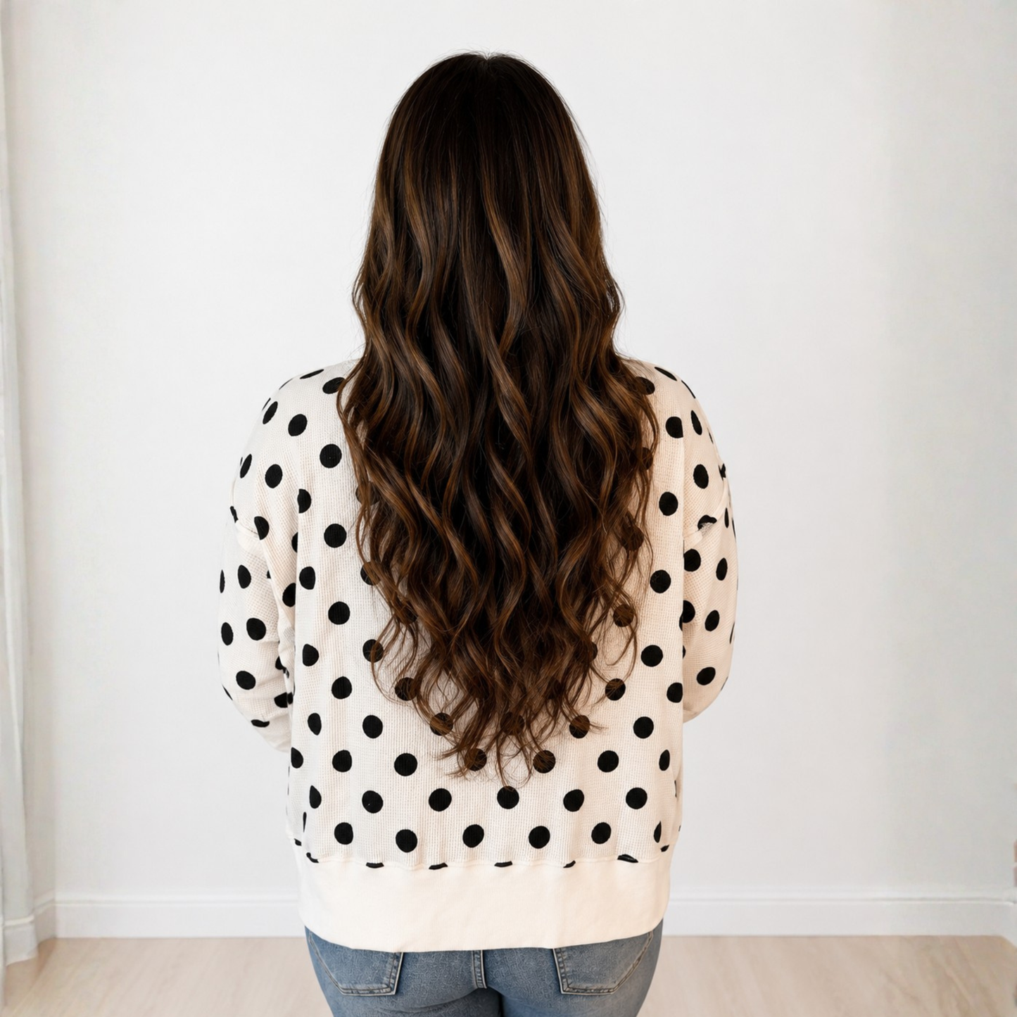 Easy Dots It Polka Dot Thermal Top - SV Boutique & Co.