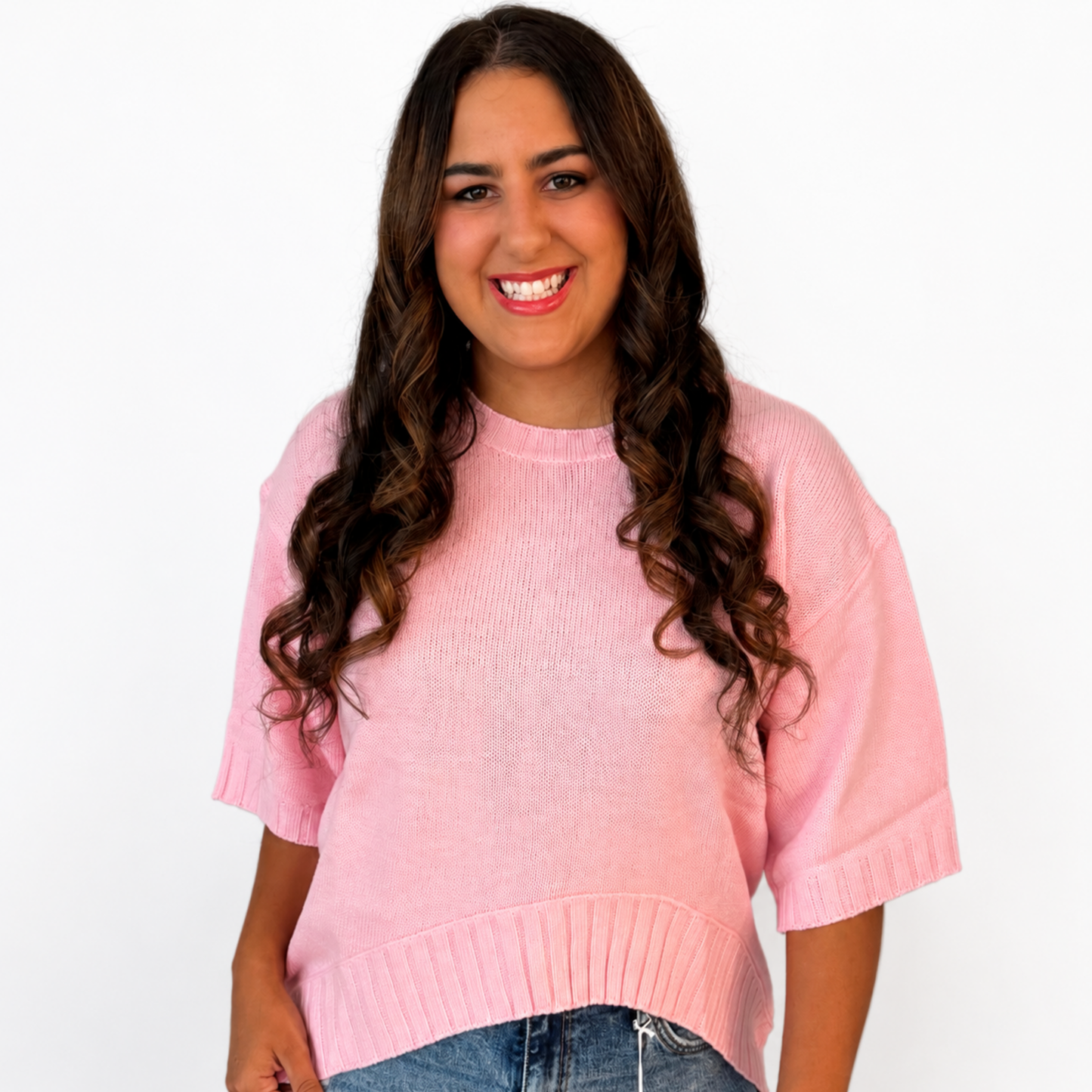 Bubblegum Pink Knit Top