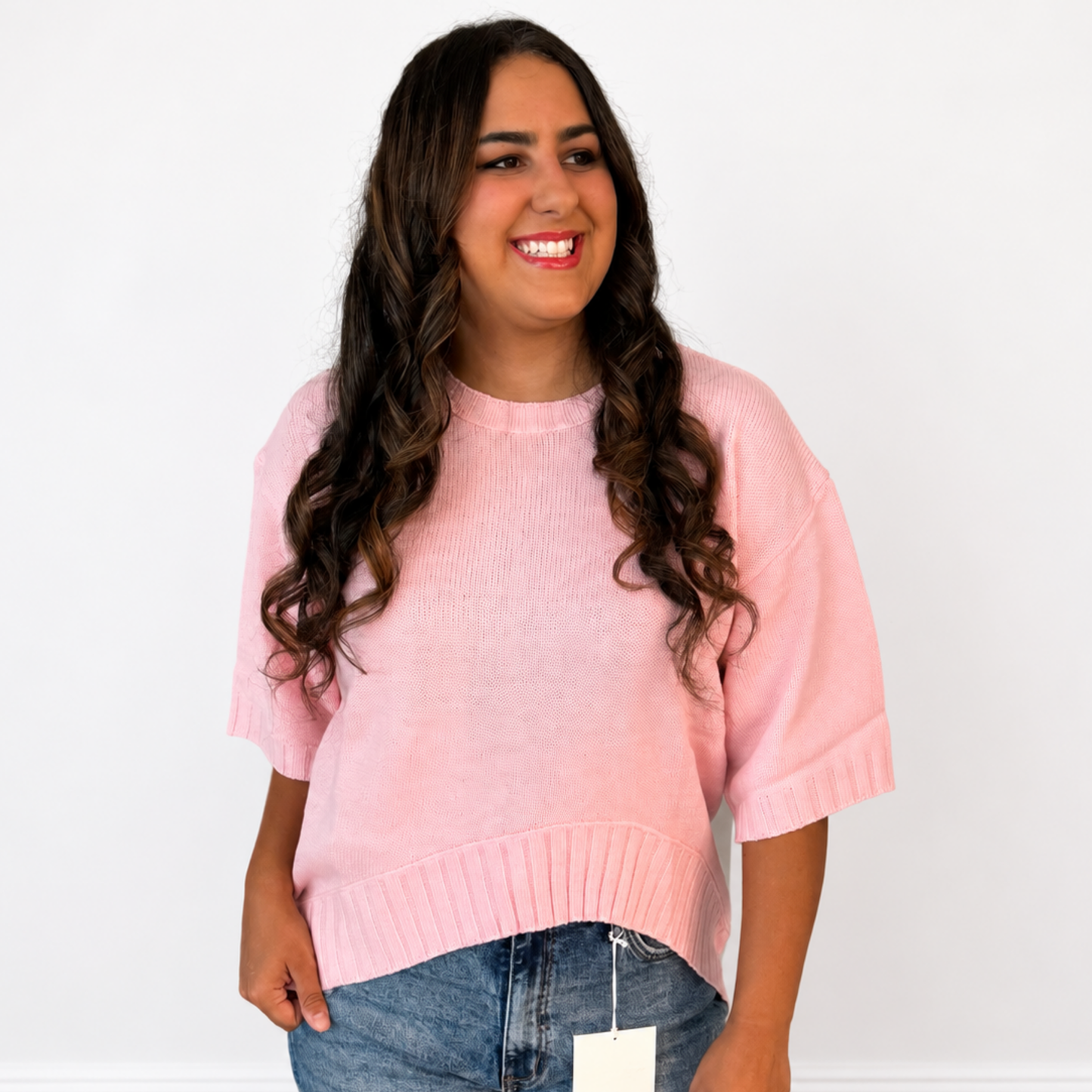 Bubblegum Pink Knit Top