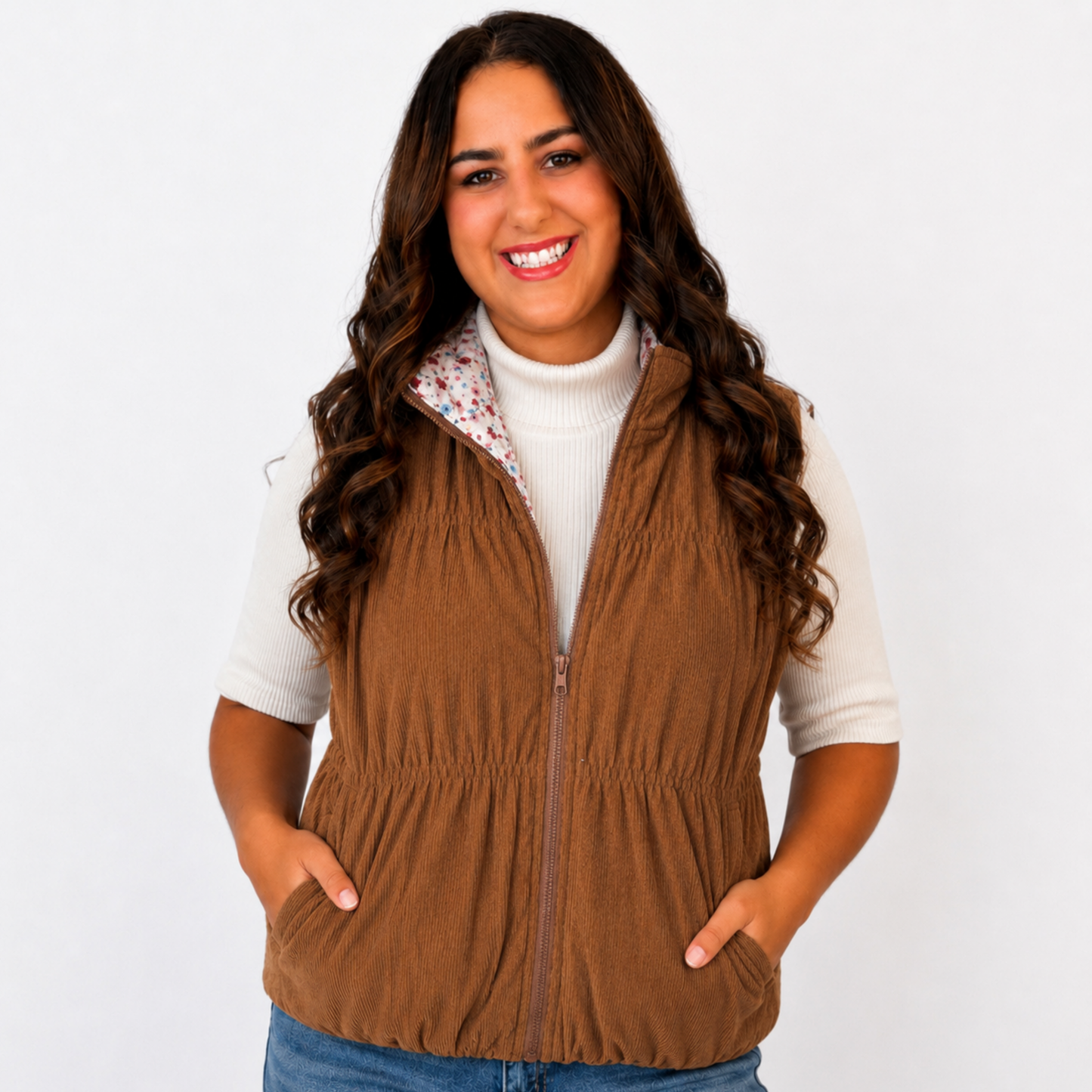 Floral Reversible Puff Vest - SV Boutique & Co.