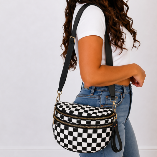 Checkered Crossbody Bag - SV Boutique & Co.