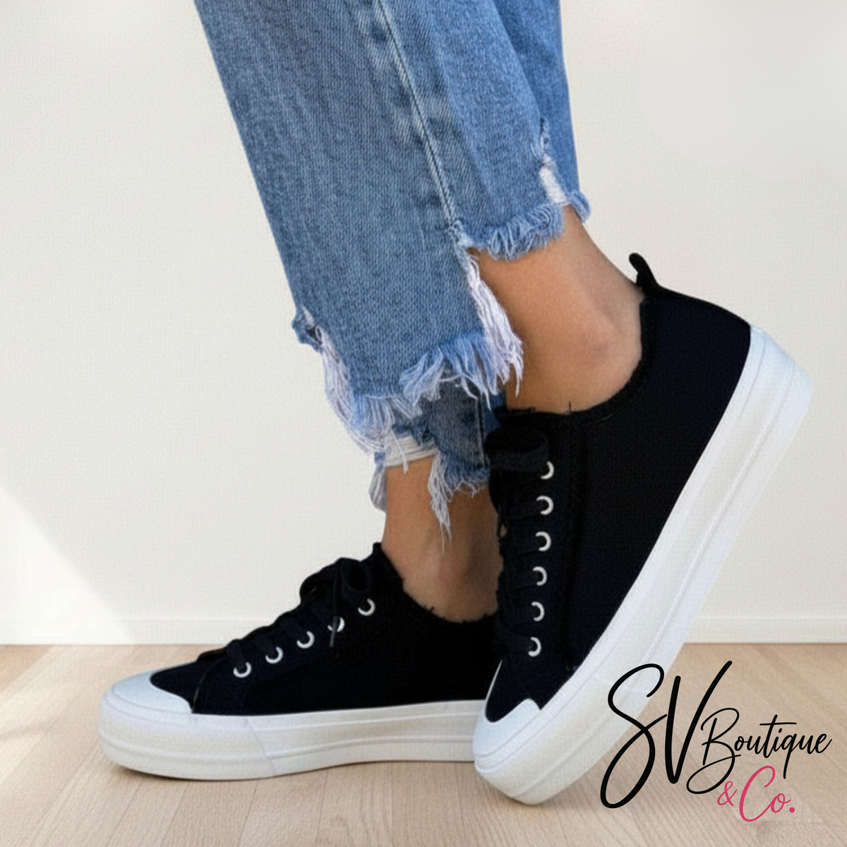 CORKYS COULD CARE LESS BLACK SNEAKER - SV Boutique & Co.