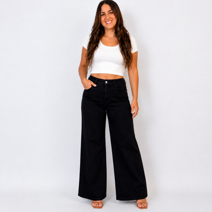 Judy Blue Black Retro Wide Leg Jeans - SV Boutique & Co.