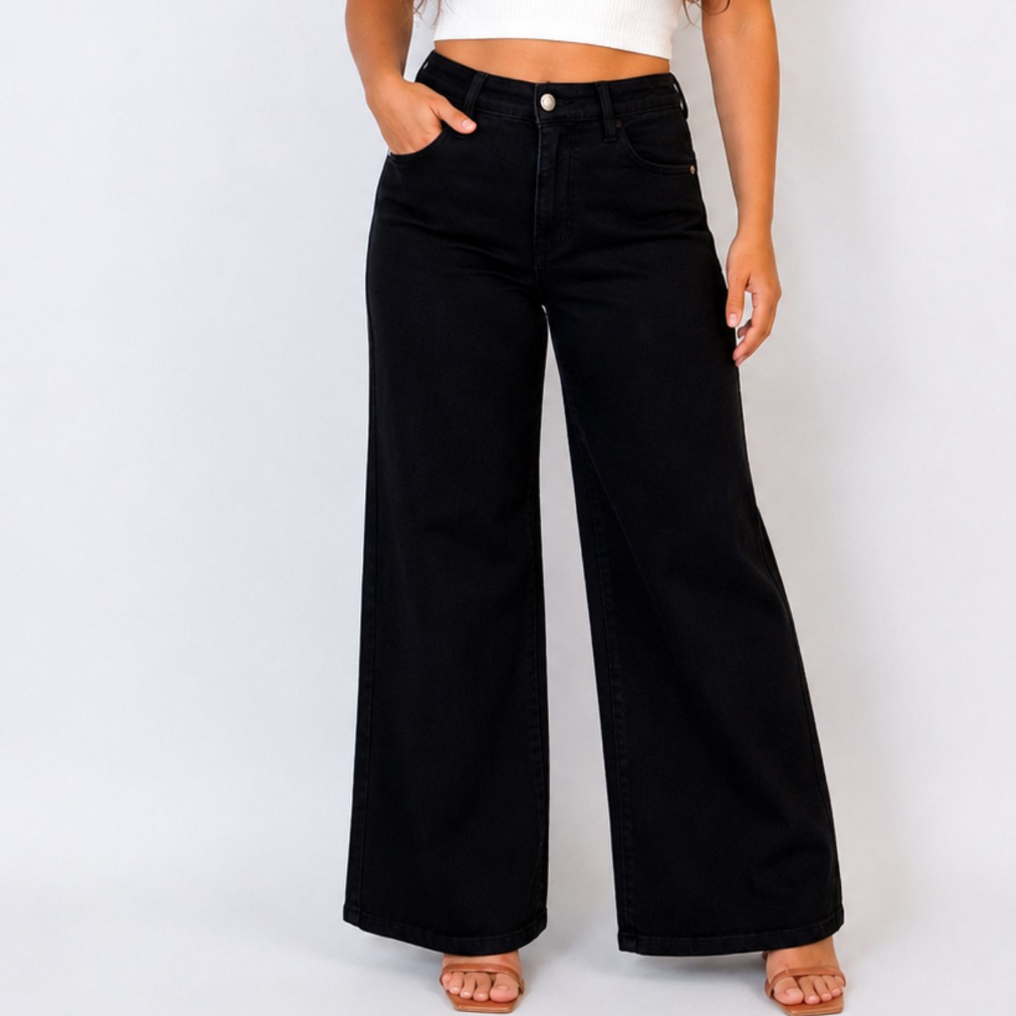 Judy Blue Black Retro Wide Leg Jeans - SV Boutique & Co.