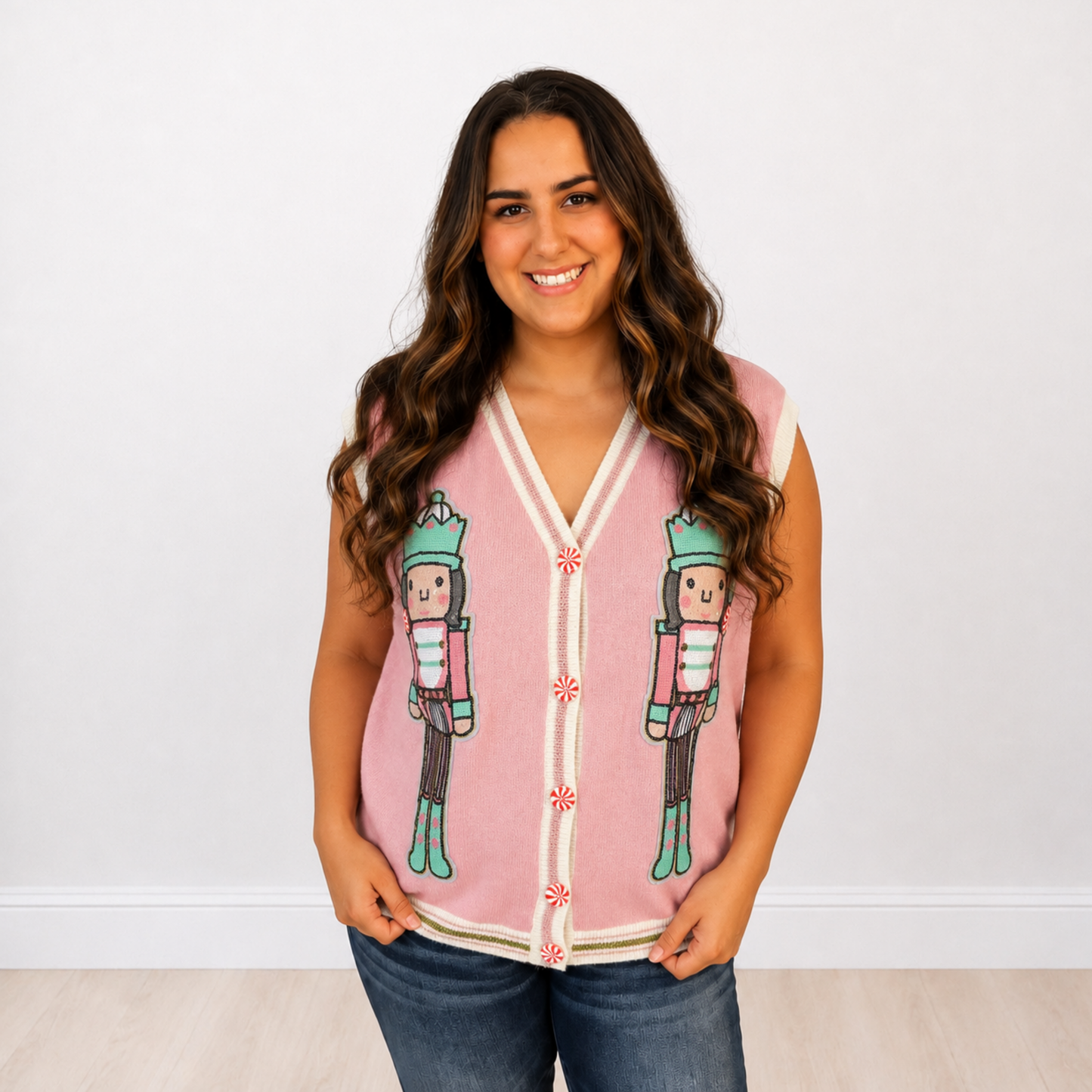 Sequin Nutcracker Sweater Vest by Emma & Grace - SV Boutique & Co.