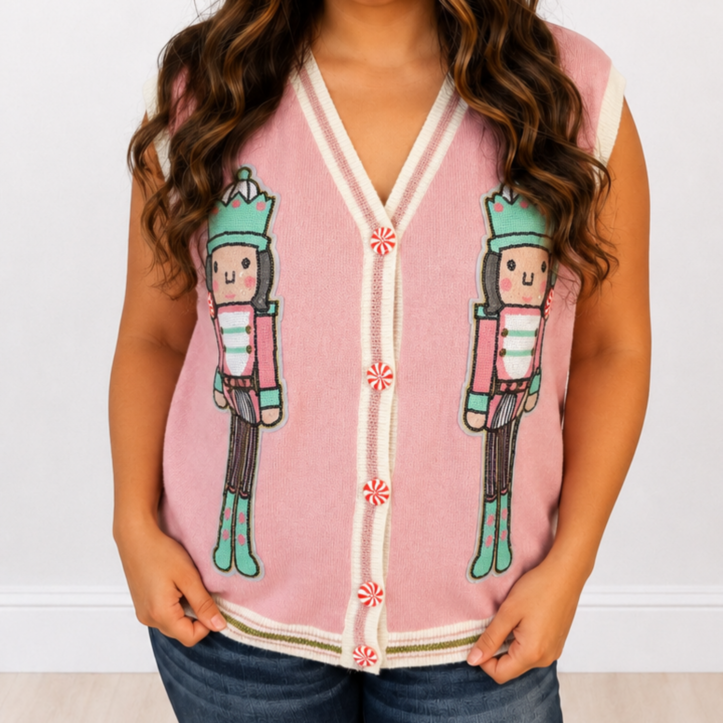 Sequin Nutcracker Sweater Vest by Emma & Grace - SV Boutique & Co.
