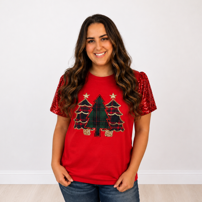 Festive Plaid Forest Princess Top by Emma + Grace - SV Boutique & Co.