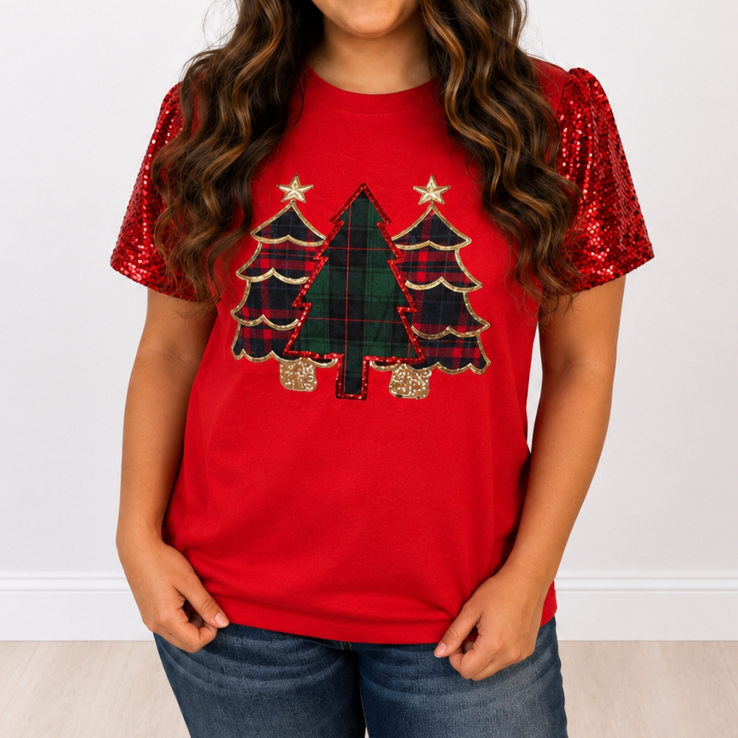 Festive Plaid Forest Princess Top by Emma + Grace - SV Boutique & Co.
