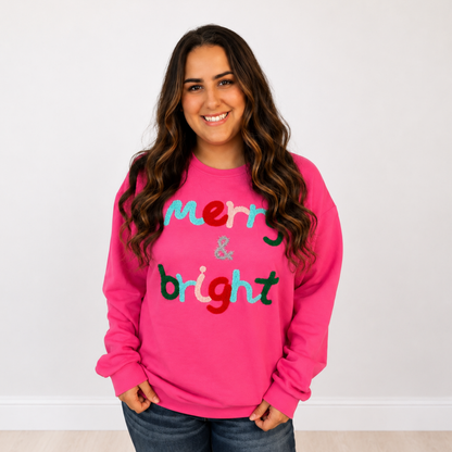 Merry & Bright Hot Pink Pullover