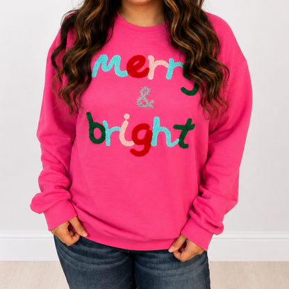 Merry & Bright Hot Pink Pullover