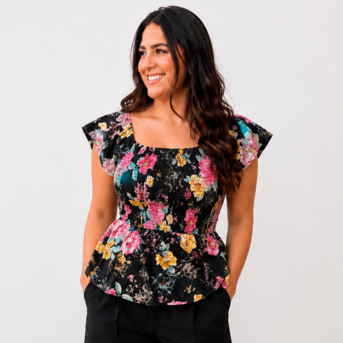 Off Shoulder Bloom & Flutter Blouse Final Sale - SV Boutique & Co.