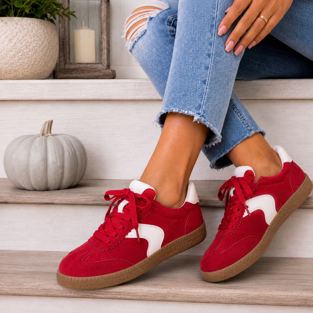 CORKYS “SPOILER ALERT”  RED VEGAN SUEDE Final Sale - SV Boutique & Co.
