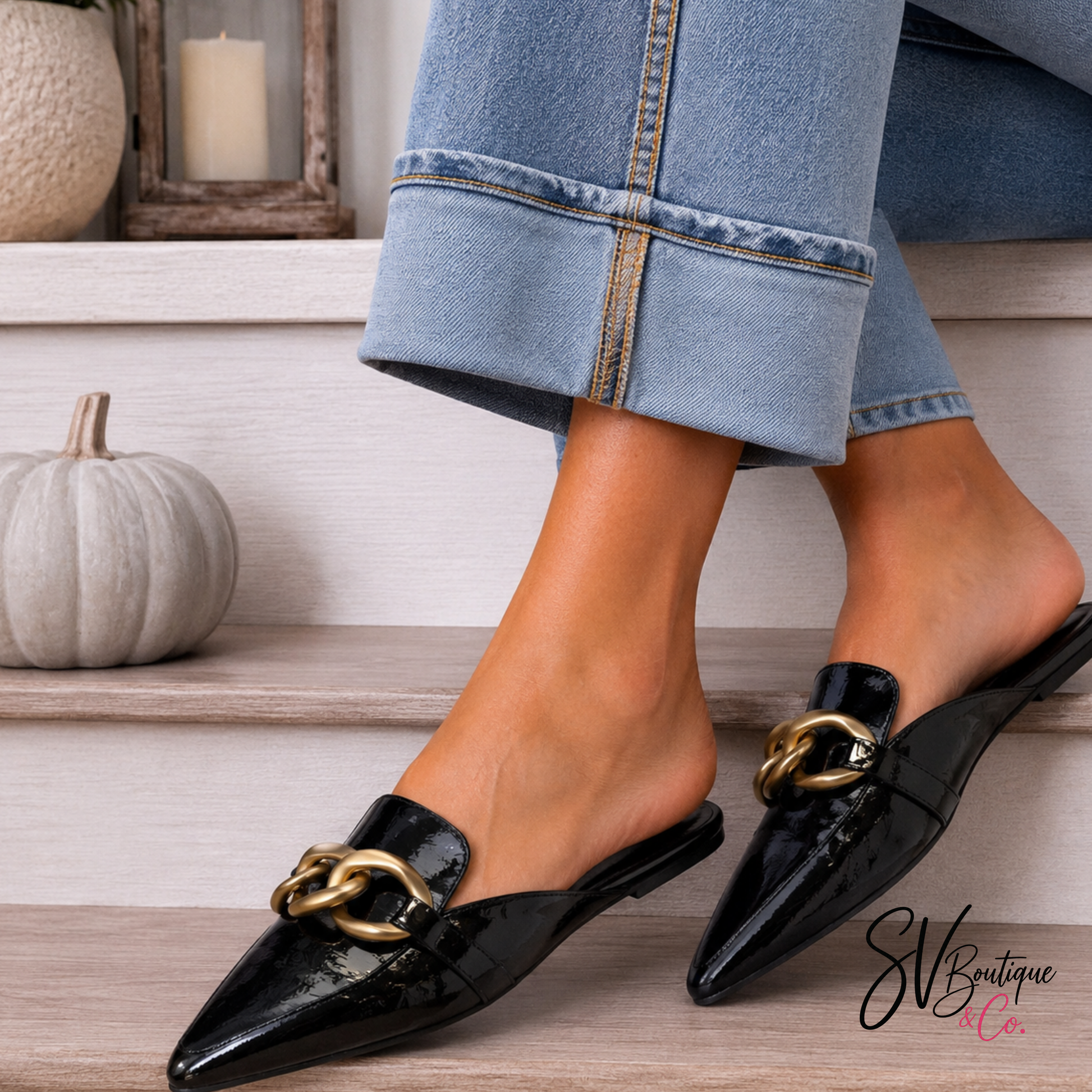 Corkys Playin For Keeps Black Slip On Mule - SV Boutique & Co.