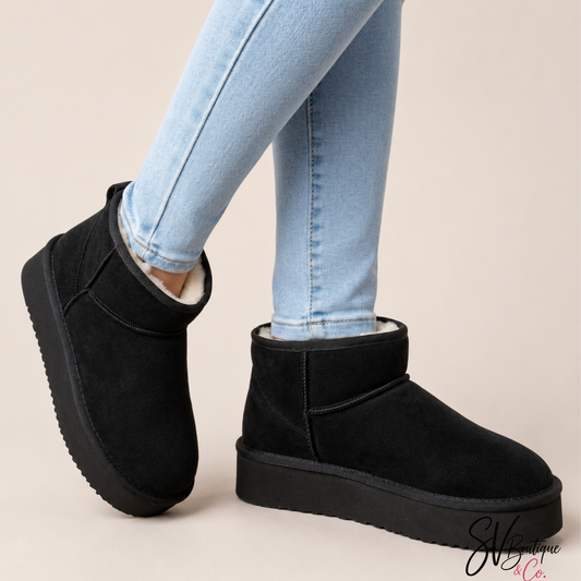 Corkys Room Service Black Faux Suede Bootie - SV Boutique & Co.
