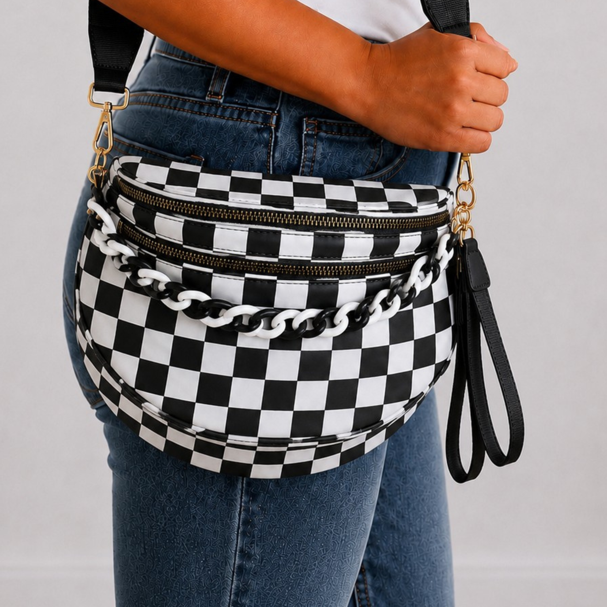 Checkered Crossbody Bag - SV Boutique & Co.