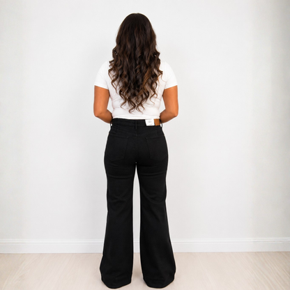 Judy Blue Black Retro Wide Leg Jeans - SV Boutique & Co.