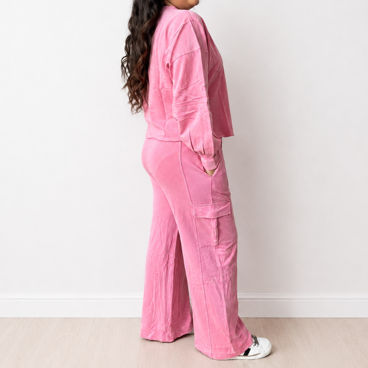 Washed Berry Oversized Sweatshirt And Sweatpants- Final Sale - SV Boutique & Co.