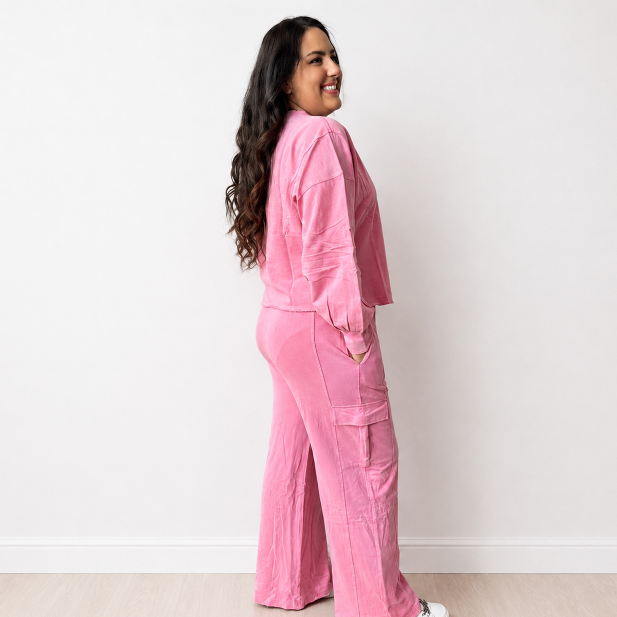 Washed Berry Oversized Sweatshirt And Sweatpants- Final Sale - SV Boutique & Co.