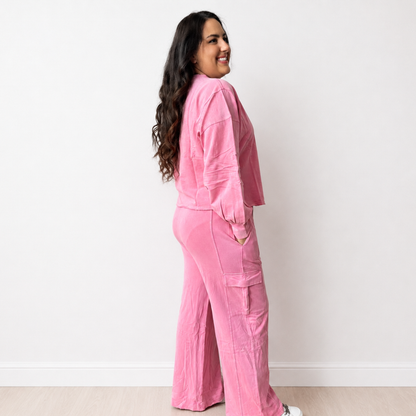 Washed Berry Oversized Sweatshirt And Sweatpants- Final Sale - SV Boutique & Co.