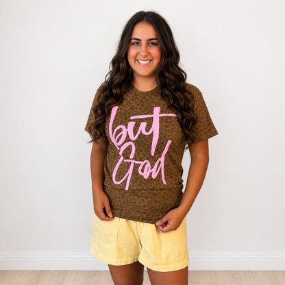 But God Leopard Puff Tee