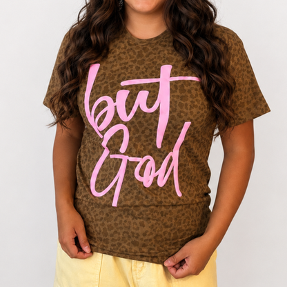 But God Leopard Puff Tee