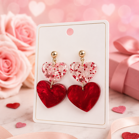 Sweetheart Acrylic Earrings - SV Boutique & Co.