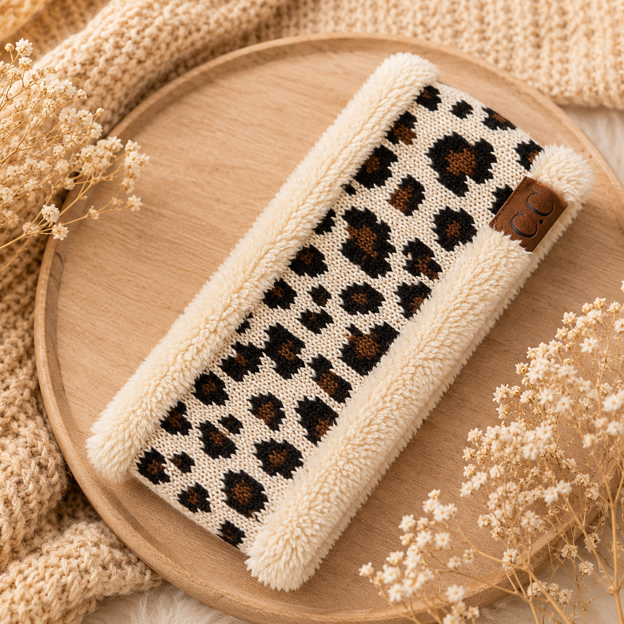 C.C Leopard Pattern Headwrap with Lining