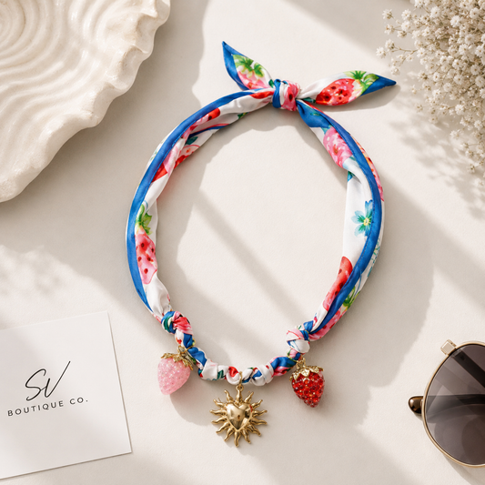 Berry Sunshine Scarf Necklace - SV Boutique & Co.