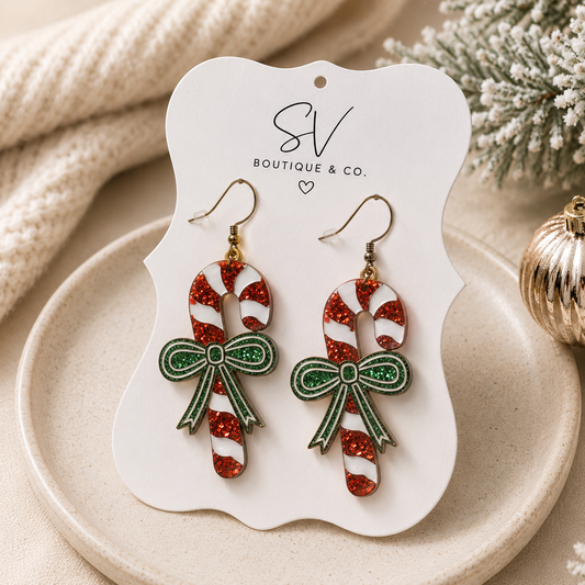 Candy Cane Earrings - SV Boutique & Co.