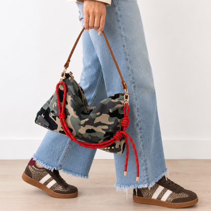 Pretty Simple Cosette Camo Canvas Shoulder Bag