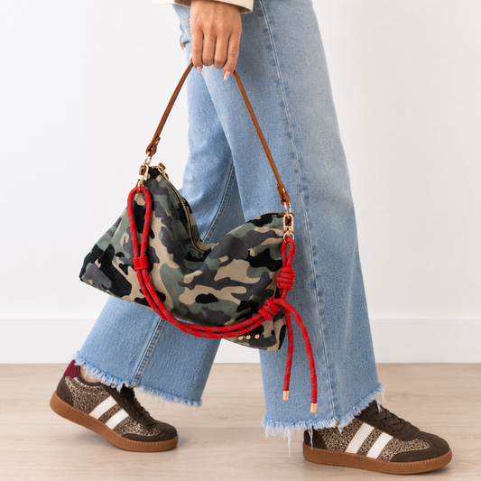 Pretty Simple Cosette Camo Canvas Shoulder Bag