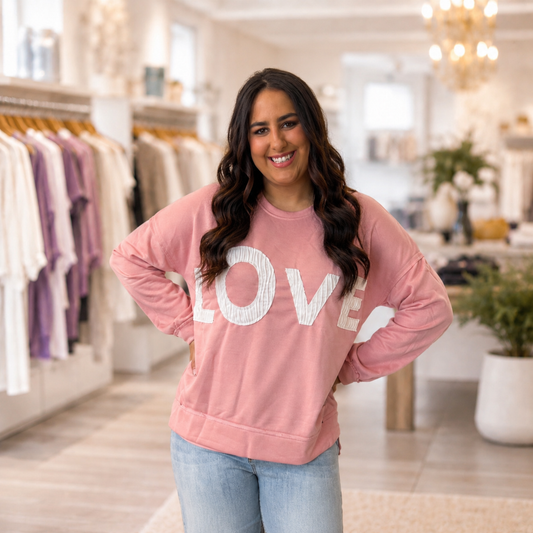 So This Is LOVE High-Low Sweatshirt