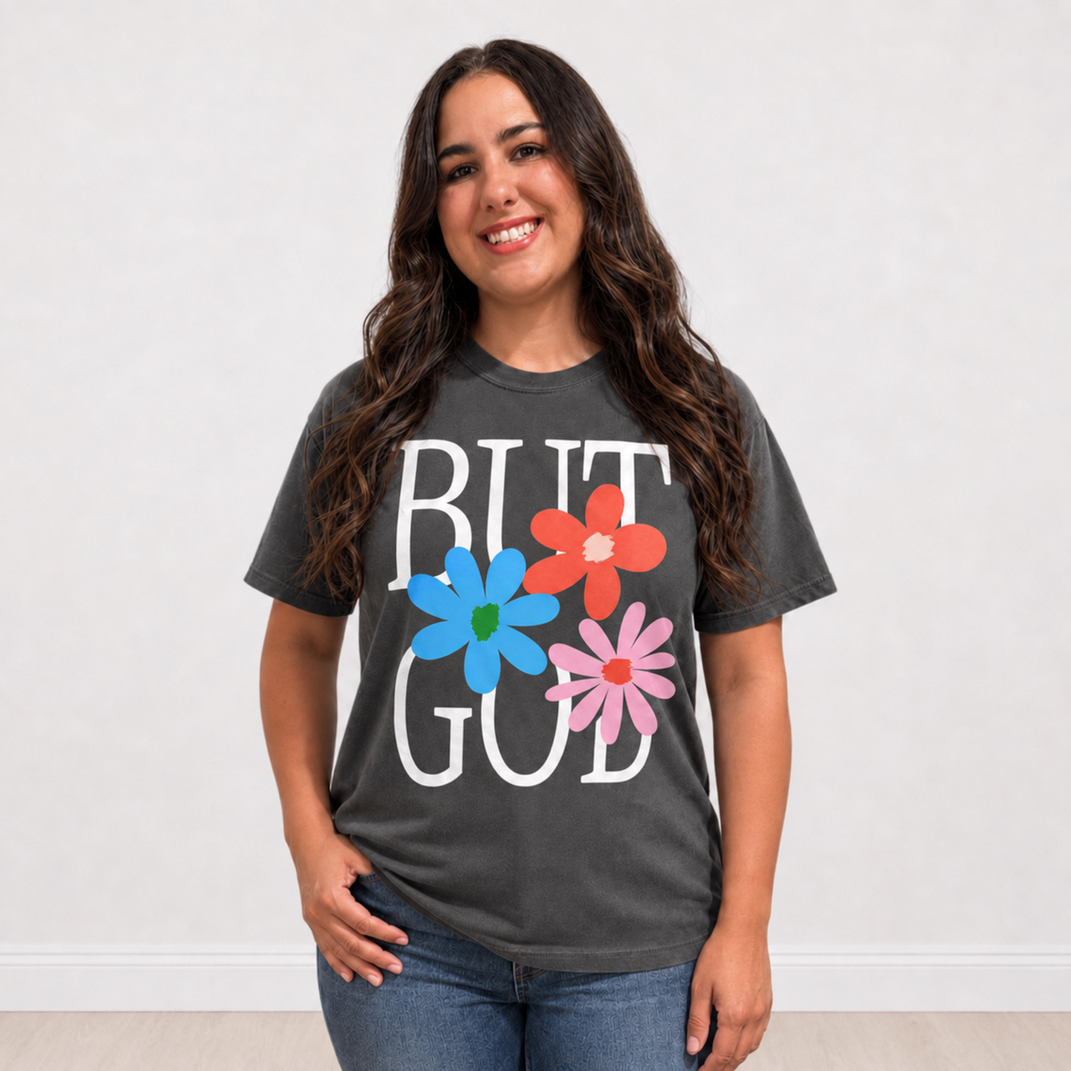 But God Floral Graphic Tee