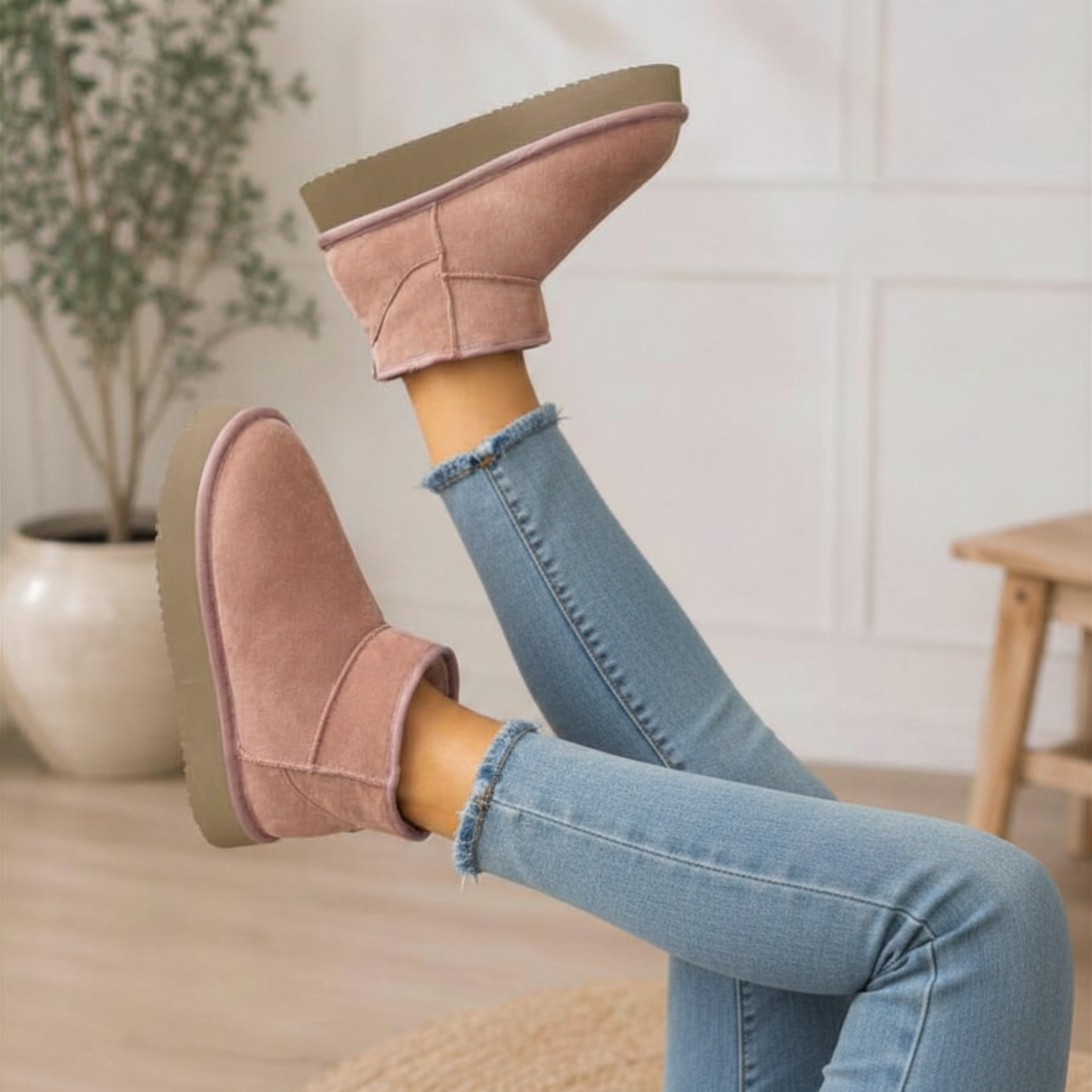 Corkys Room Service Pink Blush Faux Suede Hey Girl - SV Boutique & Co.
