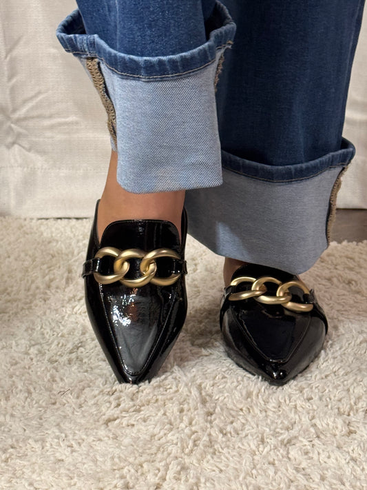 Corkys Playin For Keeps Black Slip On Mule