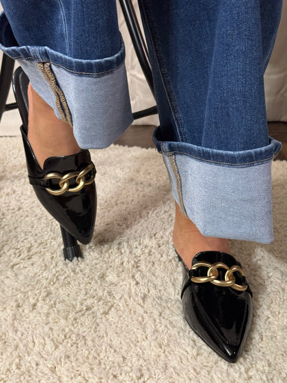 Corkys Playin For Keeps Black Slip On Mule