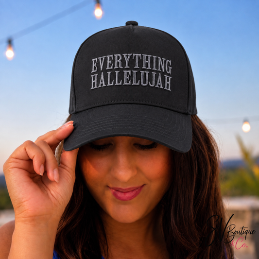 Everything Hallelujah Embroidered C.C Trucker Hat
