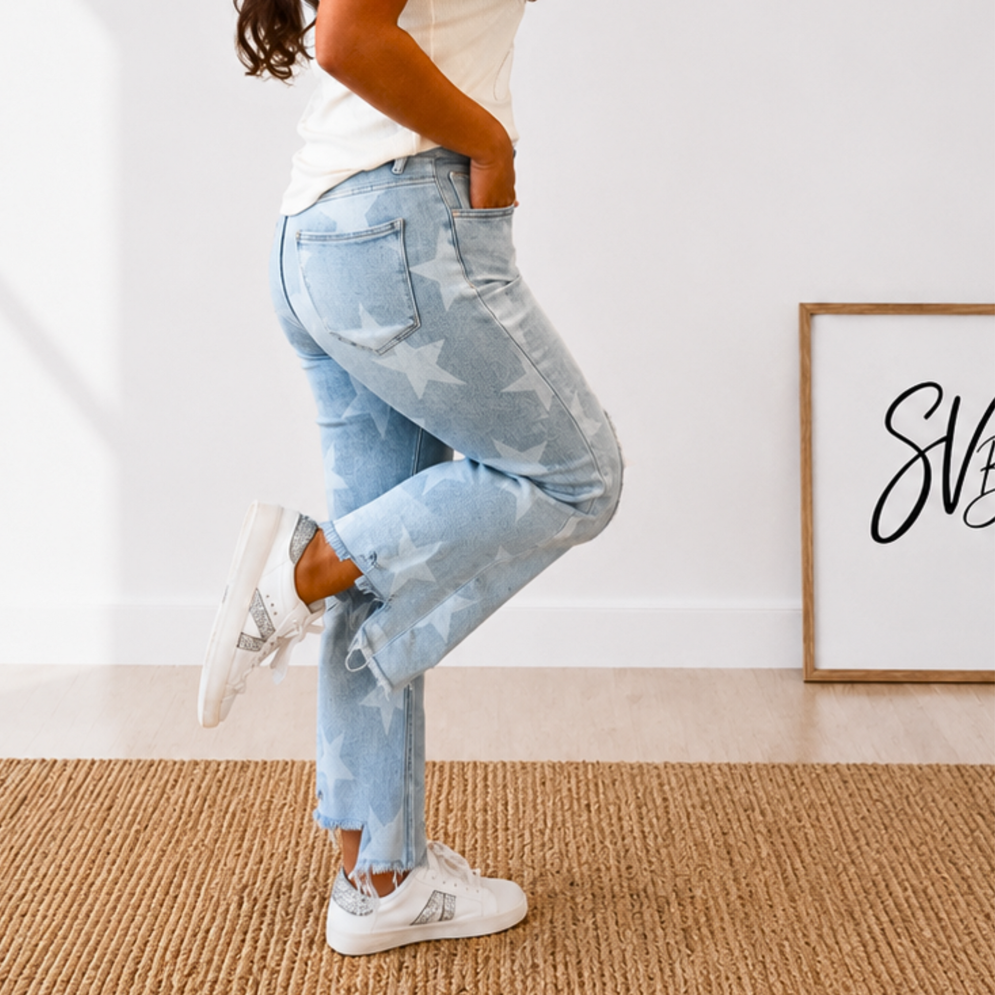 Risen Star Struck Straight Crop Jeans - SV Boutique & Co.