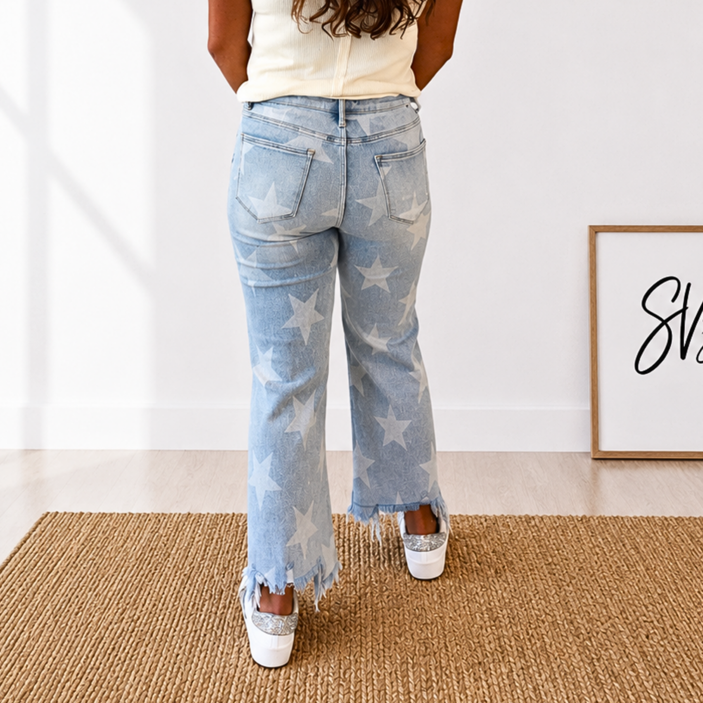 Risen Star Struck Straight Crop Jeans - SV Boutique & Co.