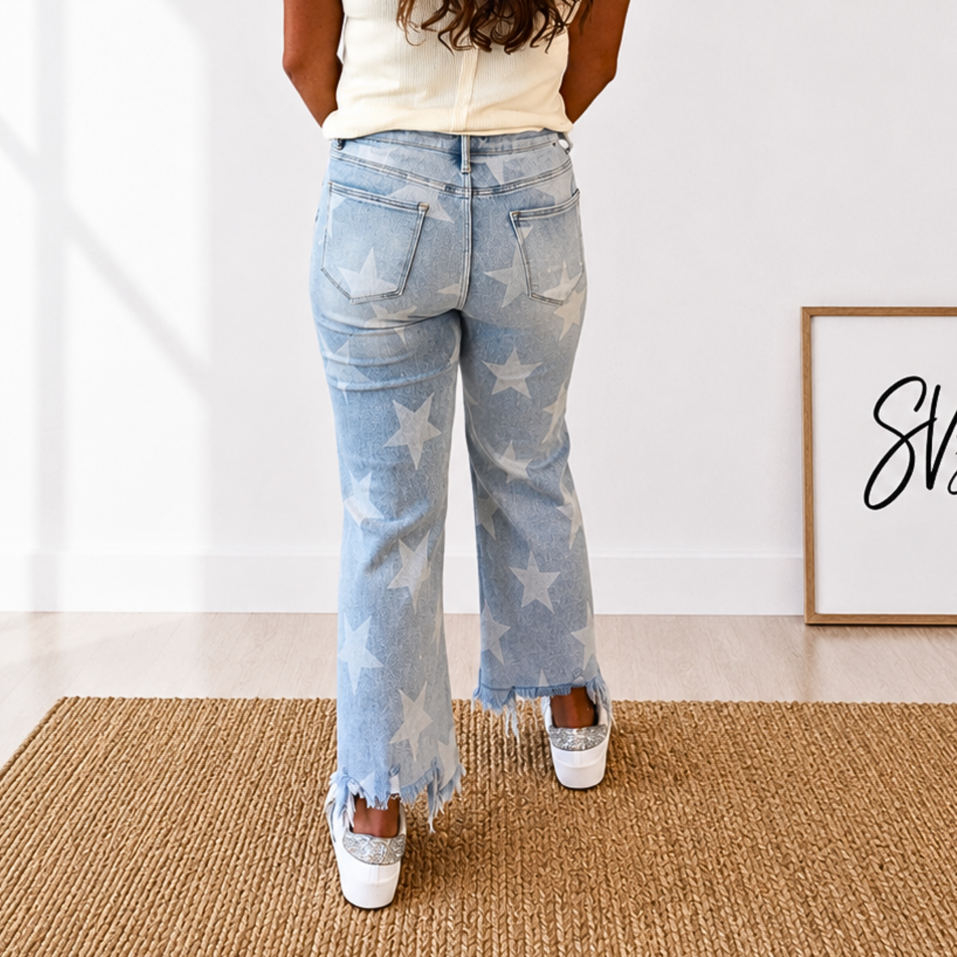 Risen Star Struck Straight Crop Jeans - SV Boutique & Co.
