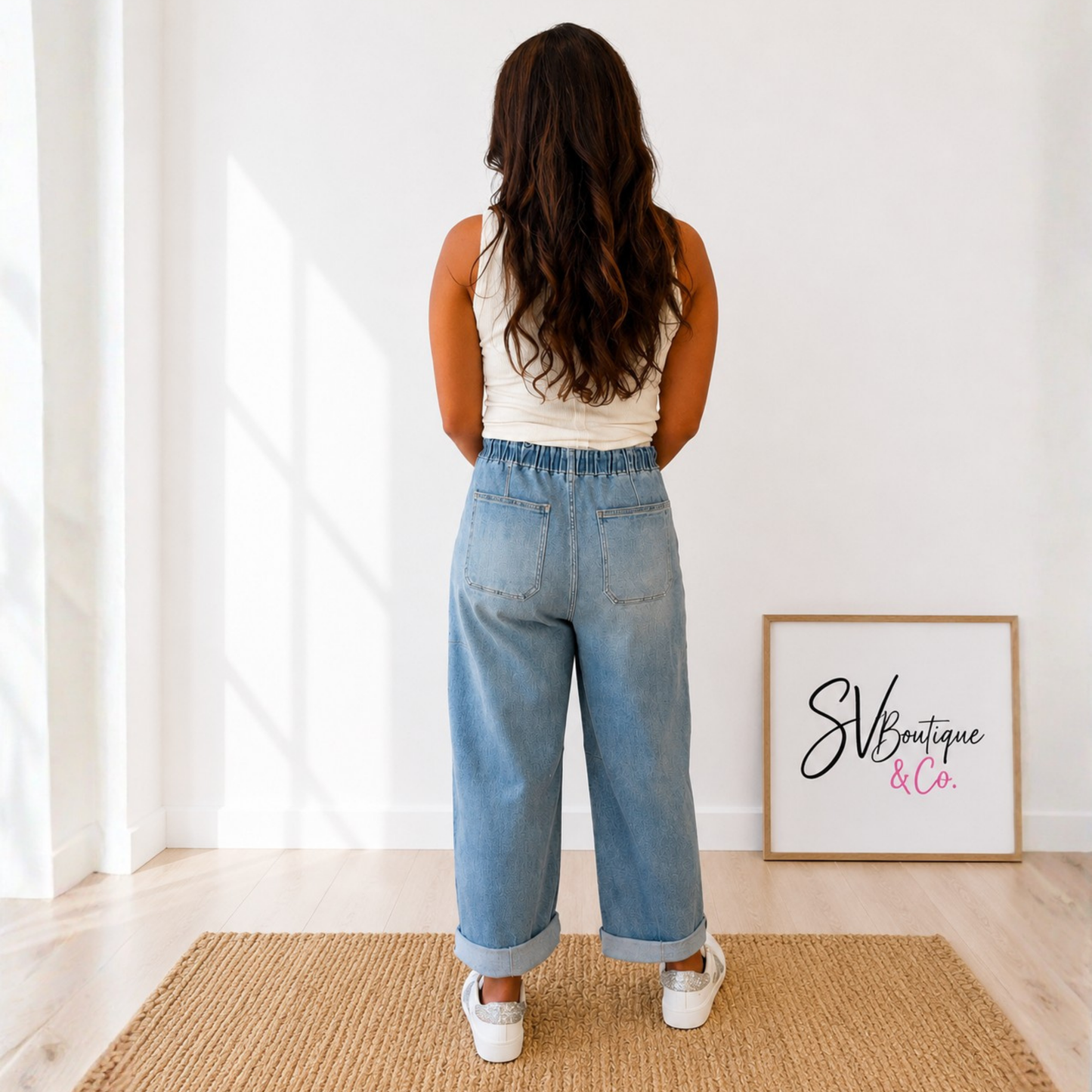 Risen Barrel Crop Jeans - SV Boutique & Co.