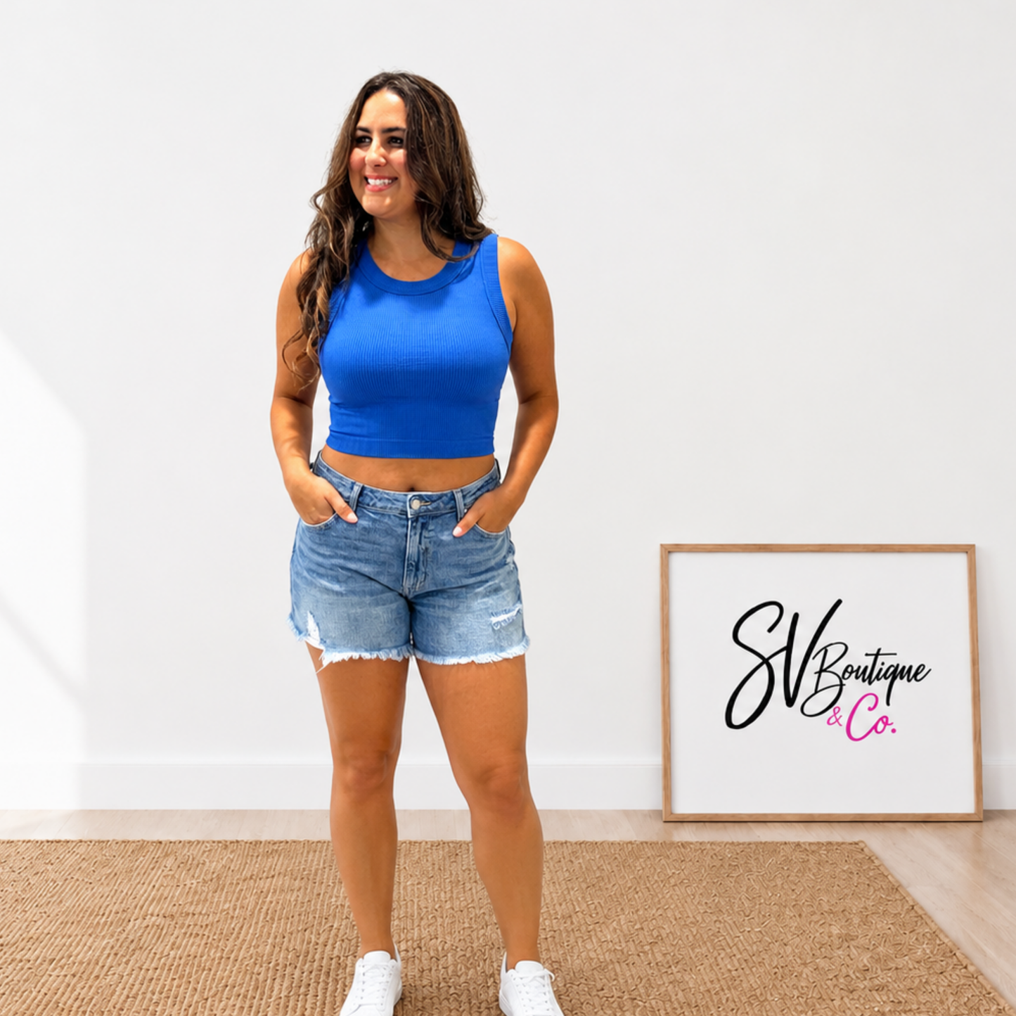 Ribbed Crop Tank Top - SV Boutique & Co.